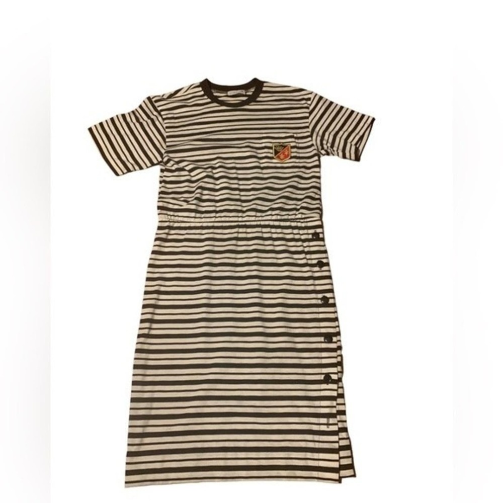 Vintage Scarlett Striped T-shirt Dress with Embroidered Emblem Size 7